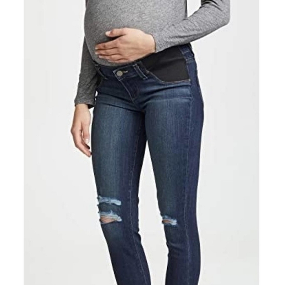 Paige Denim Maternity Jeans Verdugo Ankle Women's Size 28 Distressed
